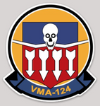 Officially Licensed USMC VMA-124 Whistling Death Sticker