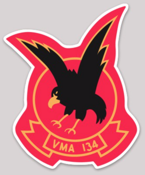 Officially Licensed USMC VMA-134 Hawks Sticker