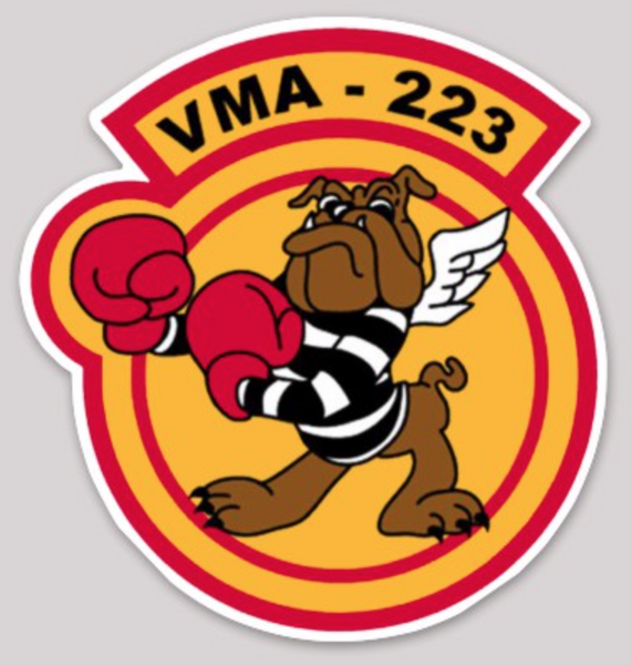 Officially Licensed USMC VMA-223 Bulldogs Sticker