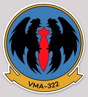 Officially Licensed USMC VMA-322 Fighting Gamecocks Sticker
