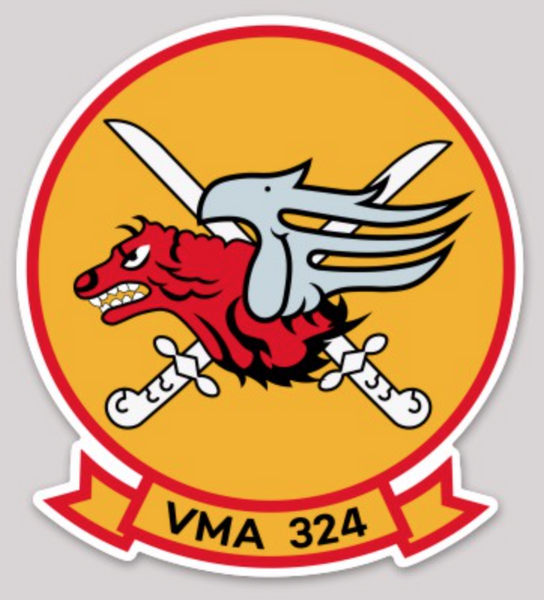 Officially Licensed USMC VMA-324 Devil Dogs Sticker