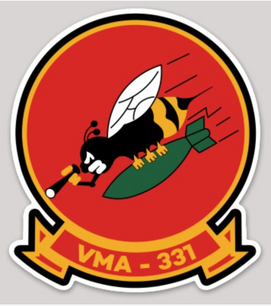 Officially Licensed USMC VMA-331 Bumblebees Sticker