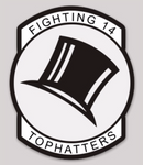 Officially Licensed US NavyVF-14 / VFA-14 Tophatters Sticker