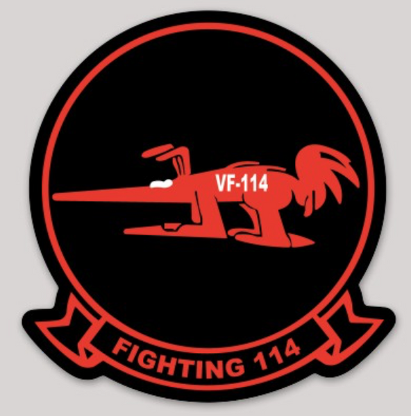 Officially Licensed US Navy VF-114 Aardvarks Sticker