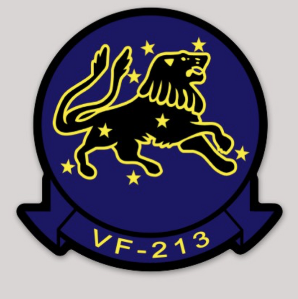 Officially Licensed US Navy VF-213 Black Lions Sticker