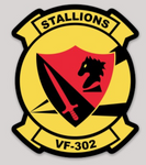 Officially Licensed US Navy VF-302 Stallions Sticker