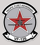 Officially Licensed US Navy VF-126 Adversary Sticker