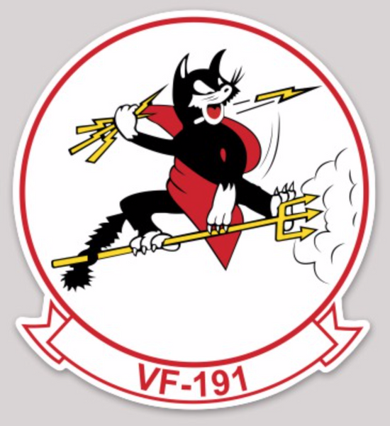 Officially Licensed US Navy VF-191 Satin's Kittens Sticker