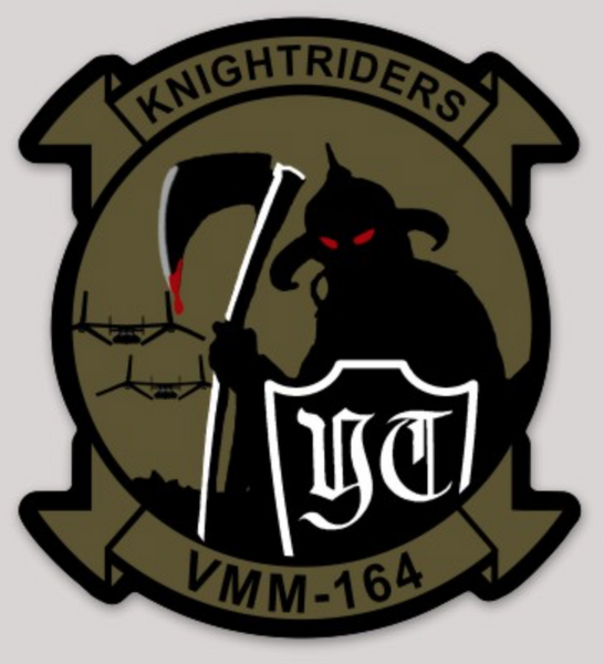 Officially Licensed USMC VMM-164 Knightriders Sticker