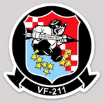 Officially Licensed US Navy VF-211 Checkmates Sticker