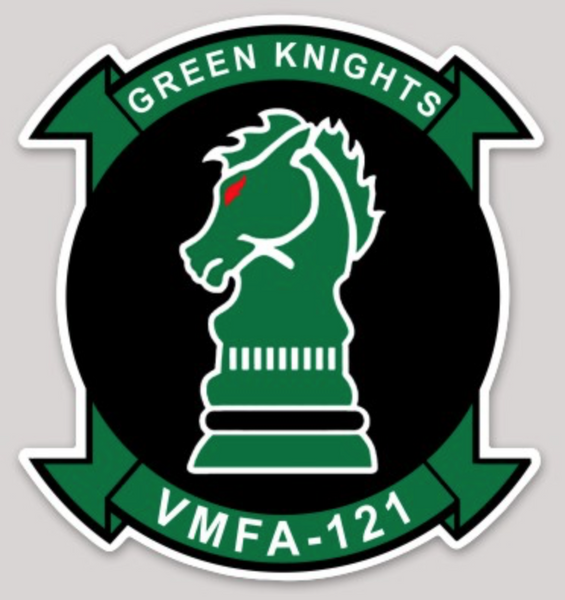 Officially Licensed USMC VMFA-121 Green Knights Sticker