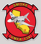 Officially Licensed USMC VMFA-134 Smoke F-4 Phantom Sticker