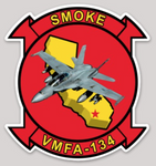 Officially Licensed USMC VMFA-134 Smoke F-18 Hornet Sticker