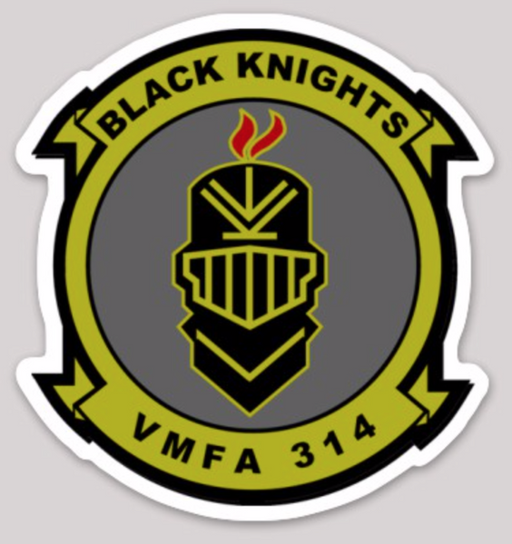 Officially Licensed USMC VMFA-314 Black Knights Sticker