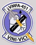 Officially Licensed USMC VMFA-451 Warlords Sticker