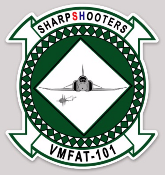 Officially Licensed USMC VMFAT-101 Sharpshooters F-4 Phantom Sticker