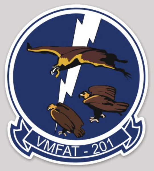 Officially Licensed USMC VMFAT-201 Golden Hawks Sticker