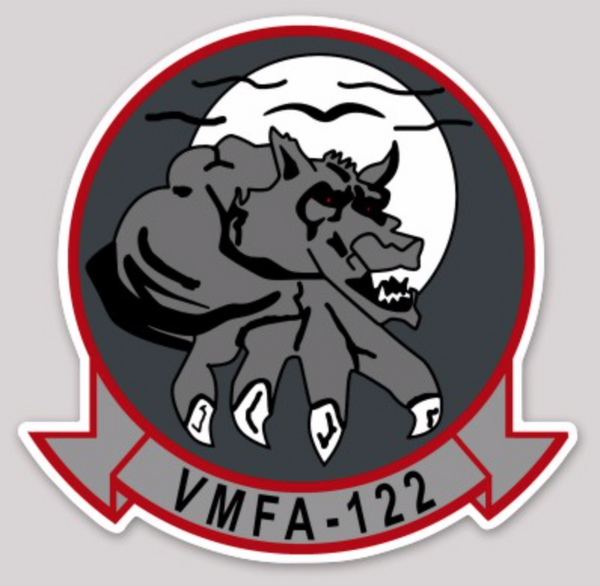 Officially Licensed USMC VMFA-122 Werewolves Sticker
