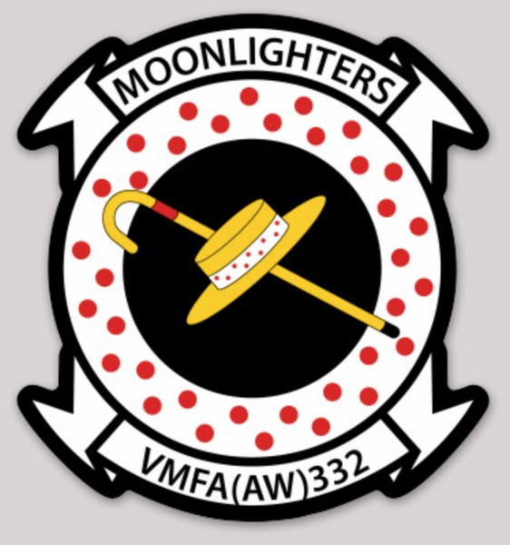 Officially Licensed USMC VMFA(AW)-332 Moonlighters Sticker