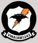 Officially Licensed USMC VMA(AW)-242 Bats Sticker