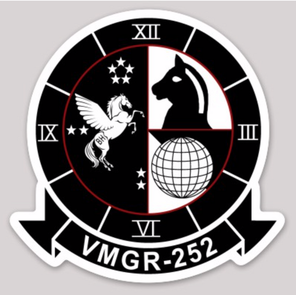 Officially Licensed USMC VMGR-252 Otis Squadron Sticker