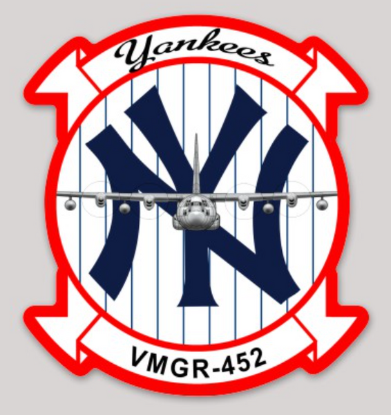 Officially Licensed USMC VMGR-452 New York Yankees Squadron Sticker