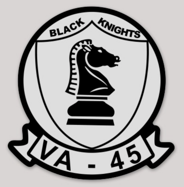 US Navy VA-45 Black Knights Sticker