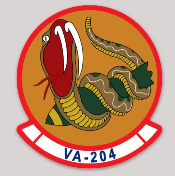 Officially Licensed US Navy VA-204 River Rattlers Sticker