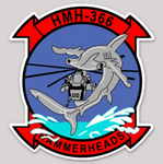 Officially Licensed USMC HMH-366 Hammerheads Sticker
