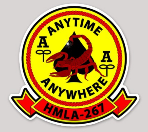Officially Licensed USMC HMLA-267 Stingers Squadron Sticker