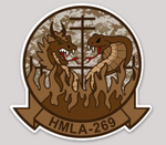 Officially Licensed USMC HMLA-269 Gunrunners Desert Squadron Sticker