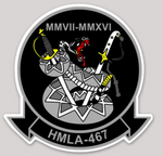 Officially Licensed USMC HMLA-467 Sabers Black/Gray Squadron Sticker