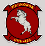 Officially Licensed USMC HMH-465 Warhorse Sticker
