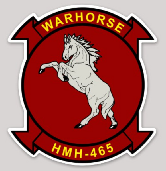 Officially Licensed USMC HMH-465 Warhorse Sticker