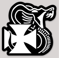 Official HMLA-169 Vipers Snake and Cross Sticker