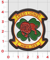 Officially Licensed HMH-363 Red Lions Leather Patches