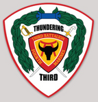 Officially Licensed USMC 3rd Battalion 4th Marines Thundering Third Sticker