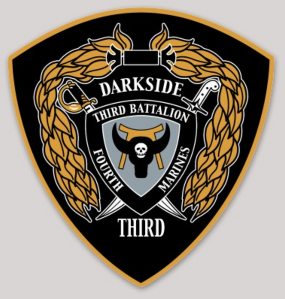 Officially Licensed USMC 3rd Battalion 4th Marines Sticker (Darkside Third)
