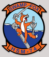 Officially Licensed US Navy HSM-74 Swamp Fox Throwback Squadron Sticker