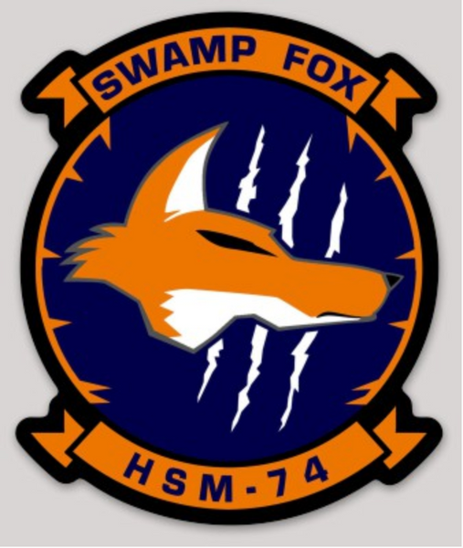 Officially Licensed US Navy HSM-74 Swamp Fox Squadron Sticker