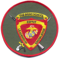 Officially Licensed USMC The Basic School OD Green Patch