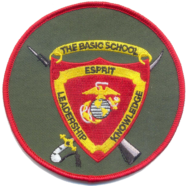 Officially Licensed USMC The Basic School OD Green Patch