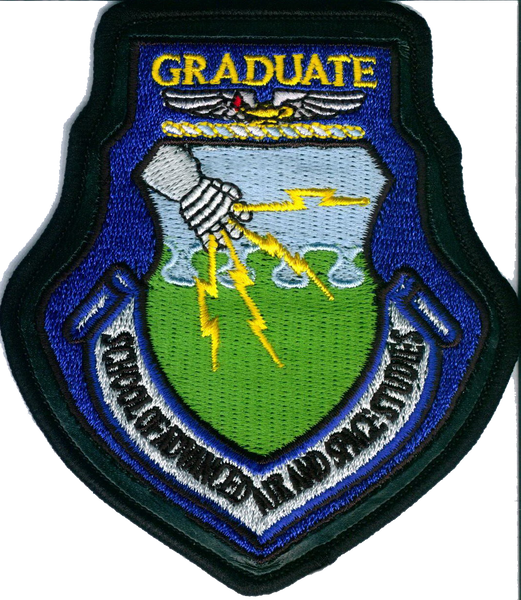 USAF School of Advance Air and Space Studies Graduat Patch- With hook and loop