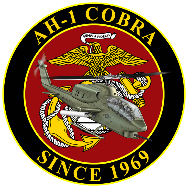 Officially Licensed USMC AH-1 Cobra "Since 1969" Sticker