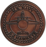 Officially Licensed US Navy E-2 Hawkeye Leather Patch