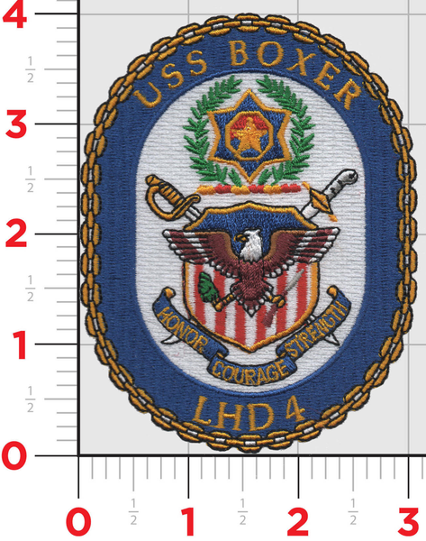 Officially Licensed US Navy USS Boxer LHD-4 Patch