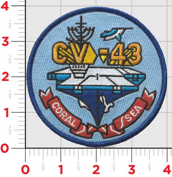 Official USS Coral Sea CV-43 Patch