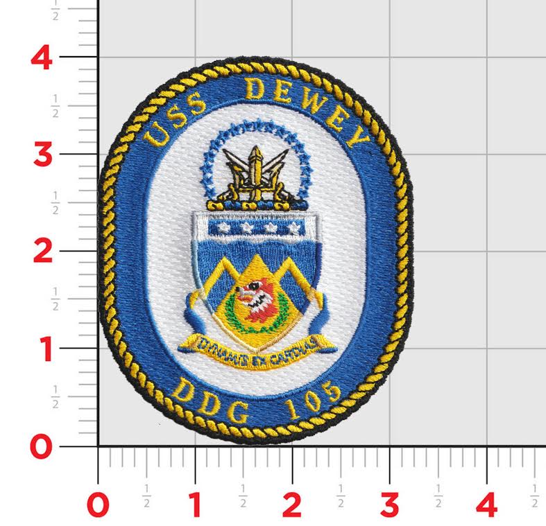 USS Dewey DDG-105 Patch – MarinePatches.com - Custom Patches, Military ...