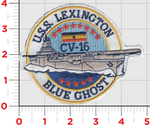 Officially Licensed US Navy USS Lexington CV-16 Blue Ghost Patch