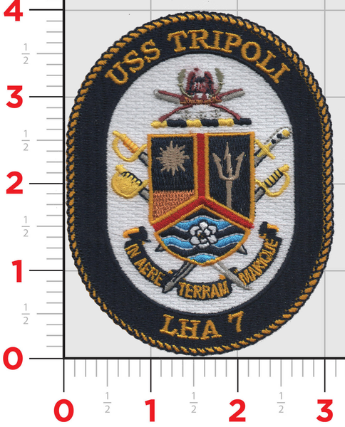 Officially Licensed US Navy USS Tripoli LHA-7 Patch